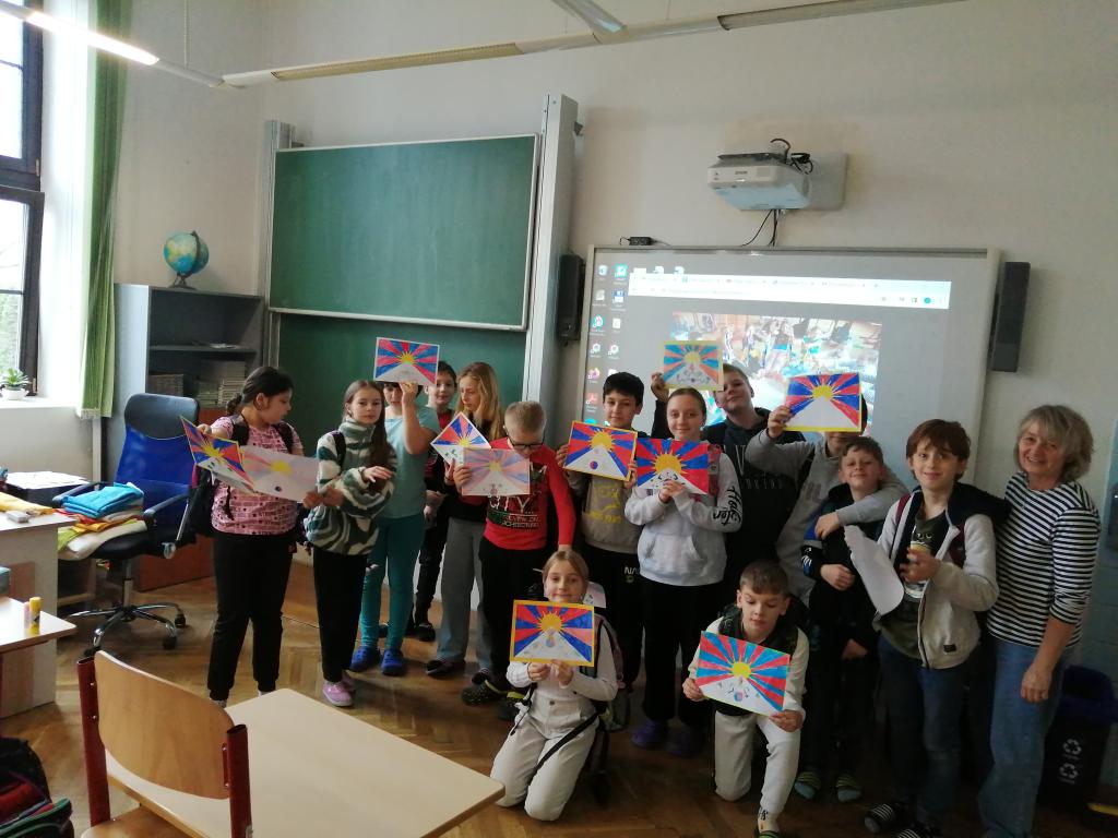 Vlajka pro Tibet - projekt v 5. třídě, 8. 3. 2024