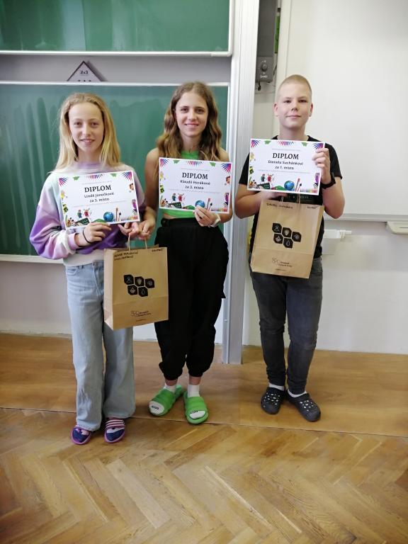 Úspěchy žáků 5. třídy: 1. a 3. místo ve Výtvarné soutěži Geoparku Železné hory s přírodovědným zaměřením na téma: Sopky Železných hor, 19. 4. 2024
