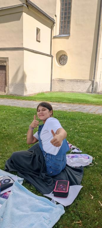 Malování u kostel a a piknik v trávě, 20. 6. 2024