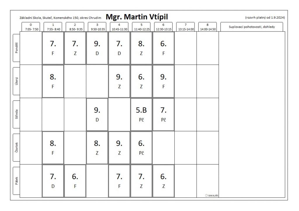 Vnitřní řád ŠD, 1. 6. 2024