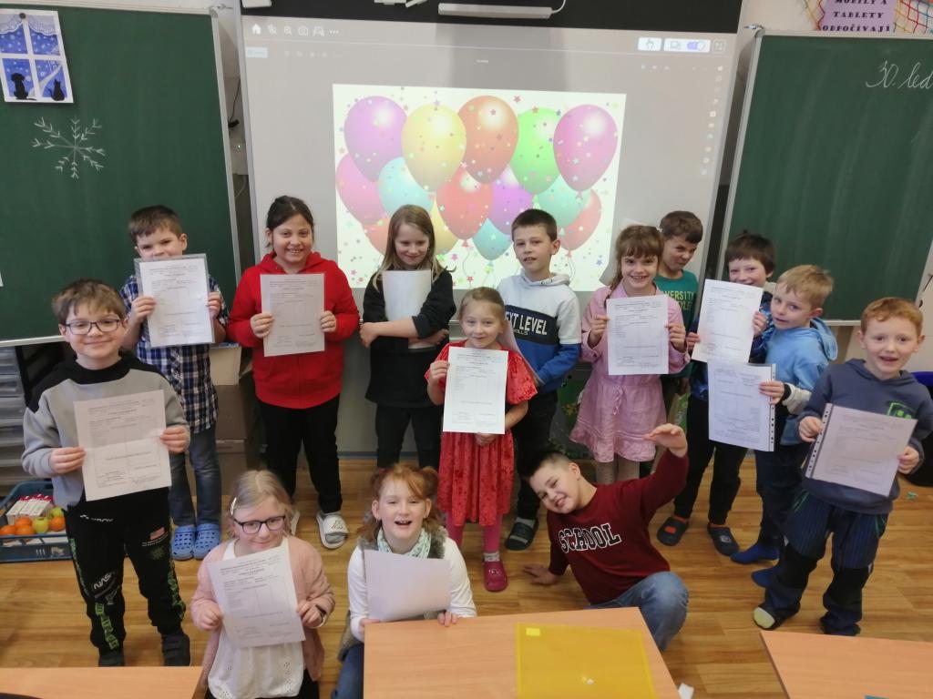 Pololetní vysvědčení ve 2. A, 30. 1. 2025