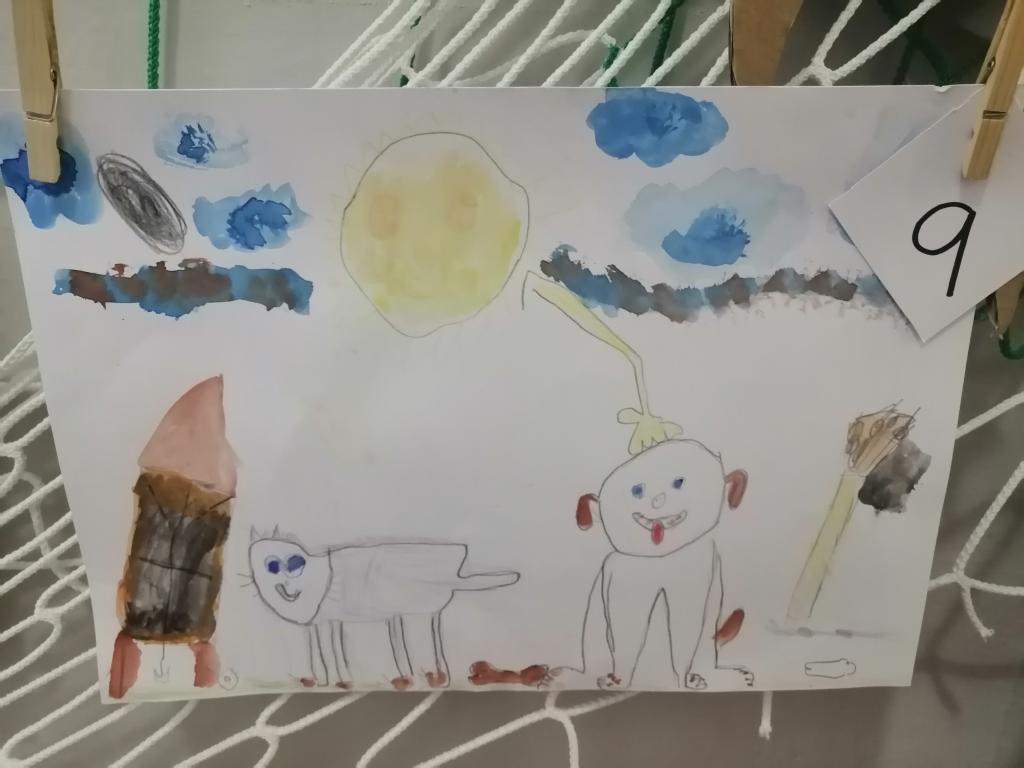 Kreslíme a malujeme obrázky k projektu Máme rádi zvířata, 14. 3. 2025