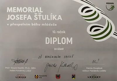 Memoriál Josefa Šťulíka v přespolním běhu mládeže, 24. 4. 2025