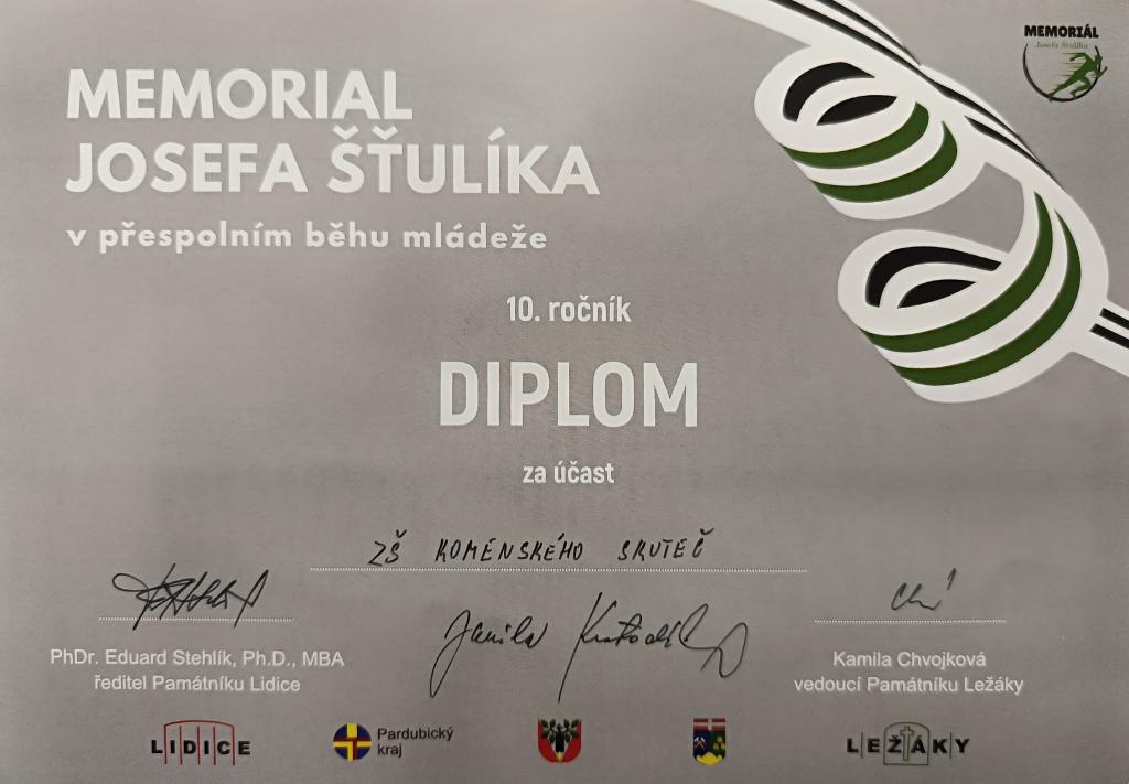 Memoriál Josefa Šťulíka v přespolním běhu mládeže, 24. 4. 2025