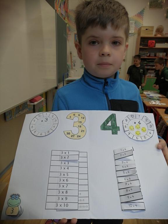 Výroba lapbooku (učební pomůcky) s násobilkou nás baví, 19. 5. 2025