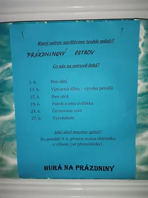 Co plánujeme na červen v družině?, 4. 6. 2025