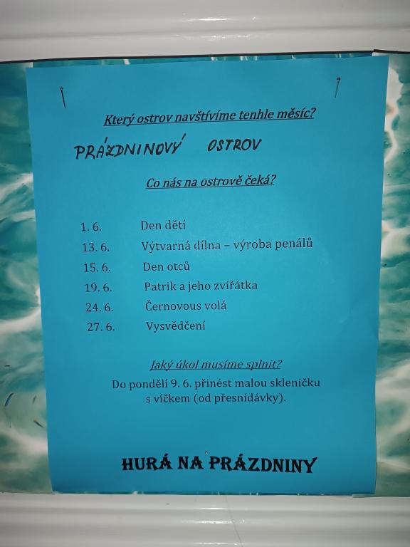 Co plánujeme na červen v družině?, 4. 6. 2025