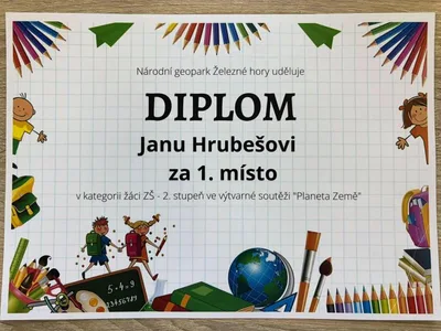 První i druhé místo ve výtvarné soutěži Planeta Země, 26. 6. 2025