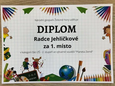 První i druhé místo ve výtvarné soutěži Planeta Země, 26. 6. 2025