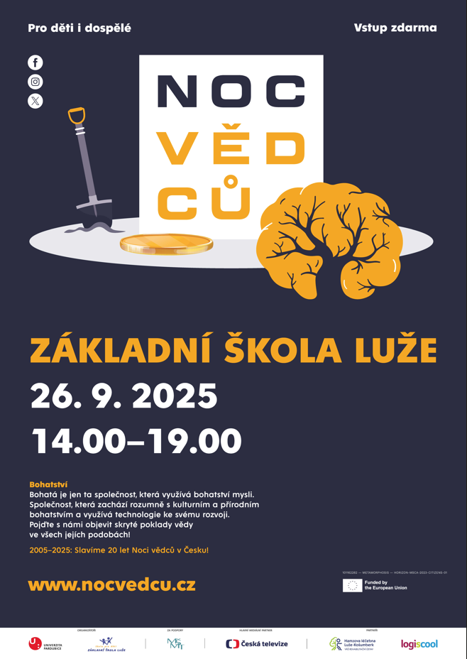 Noc vědců ZŠ Luže, 2. 9. 2025