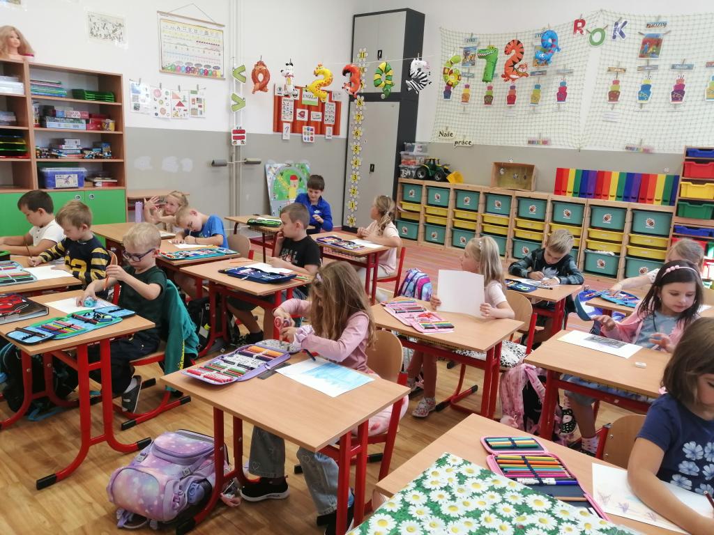 První týden v 1. třídě, 5. 9. 2025