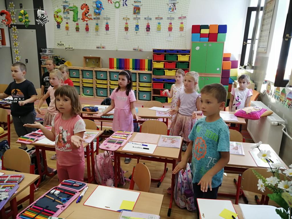 První týden v 1. třídě, 5. 9. 2025