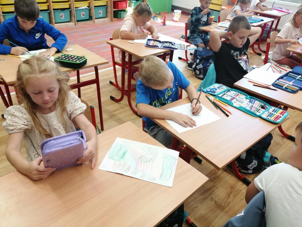 První týden v 1. třídě, 5. 9. 2025
