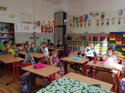 První týden v 1. třídě, 5. 9. 2025