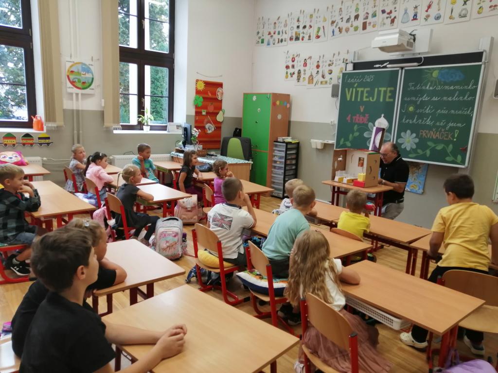 První týden v 1. třídě, 5. 9. 2025