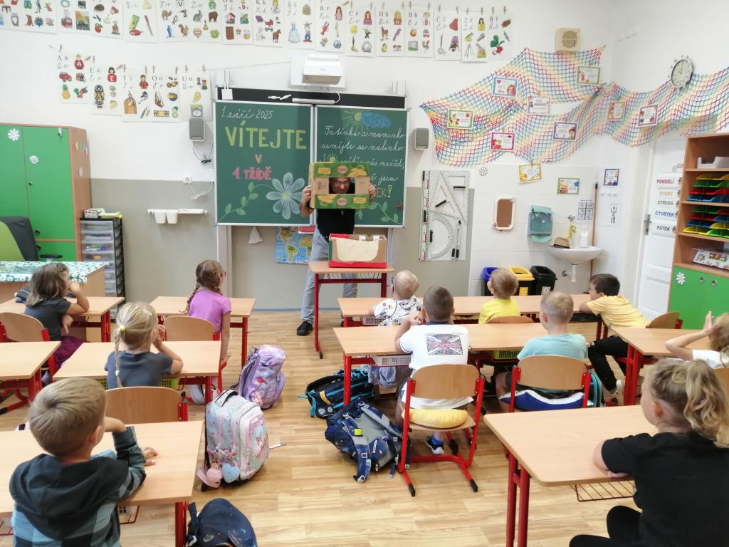 První týden v 1. třídě, 5. 9. 2025