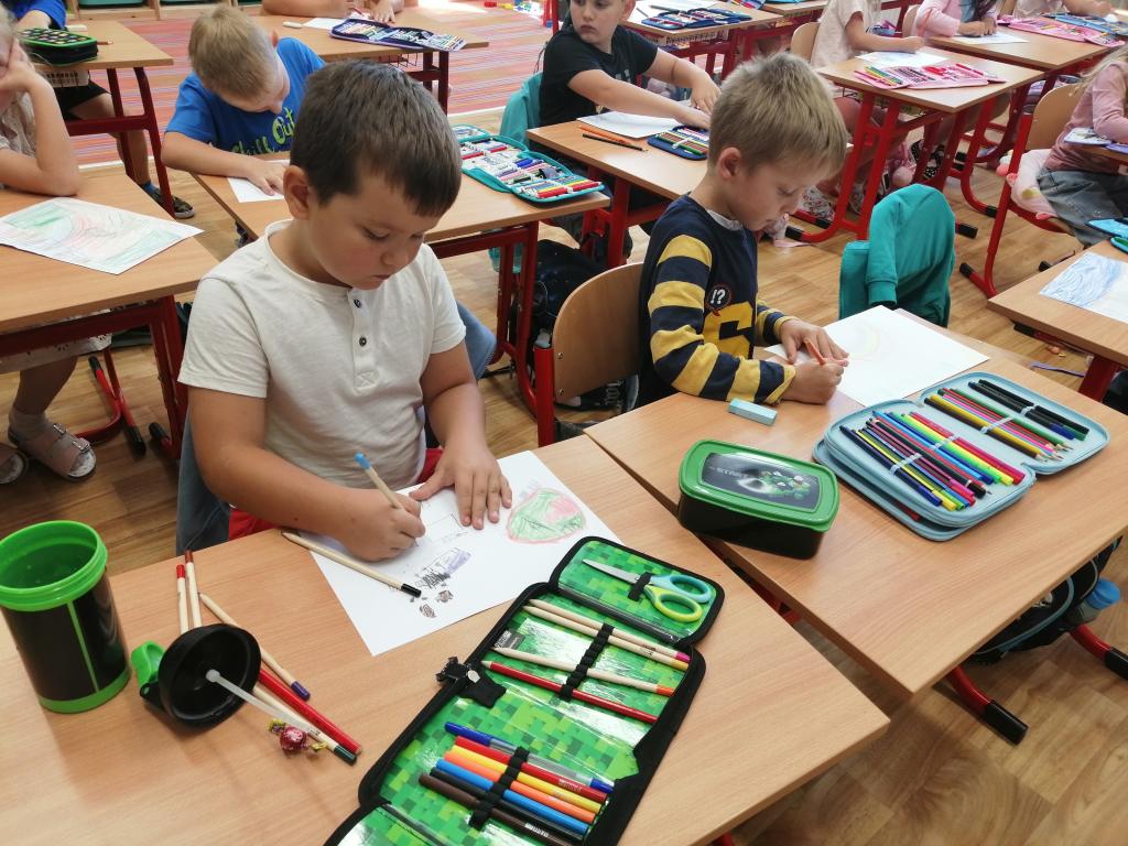 První týden v 1. třídě, 5. 9. 2025