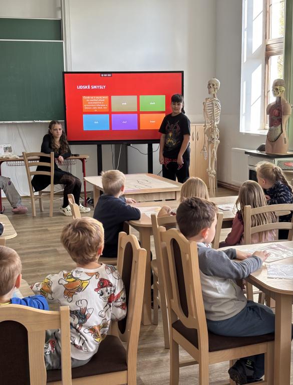 Projekt Lidské tělo - 7. třída a děti z Mateřské školky Osady Ležáků ve Skutči, 23. 10. 2025