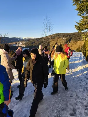 Lyžařský výcvik - den první, 18. 1. 2026