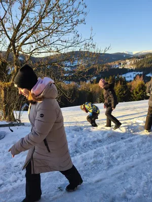 Lyžařský výcvik - den první, 18. 1. 2026