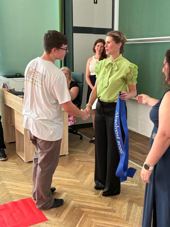 Slavnostní vysvědčení a šerpování žáků 9. třídy, 26. 6. 2026